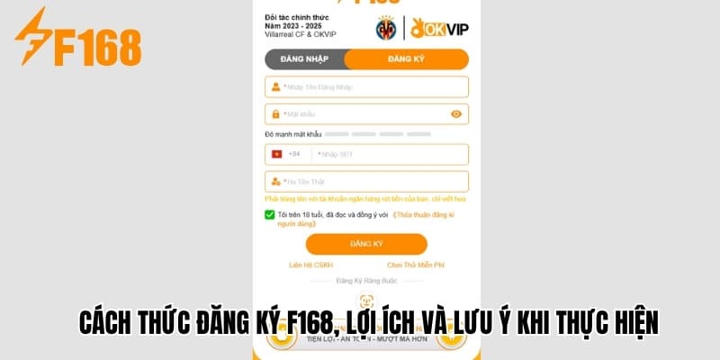 Cách Thức Đăng Ký F168 Lợi Ích Và Lưu Ý Khi Thực Hiện